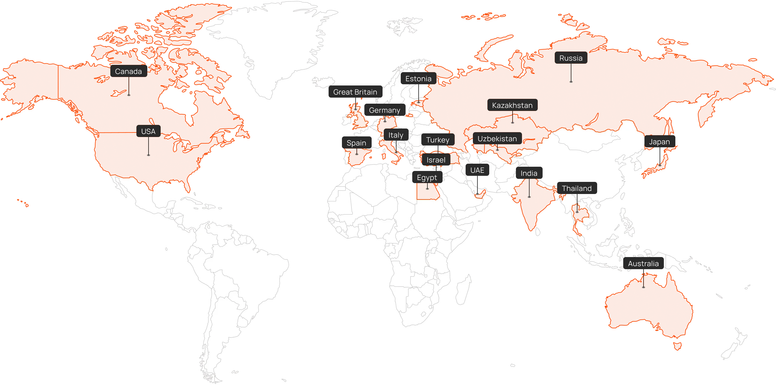 Clients map (desktop version, light theme)